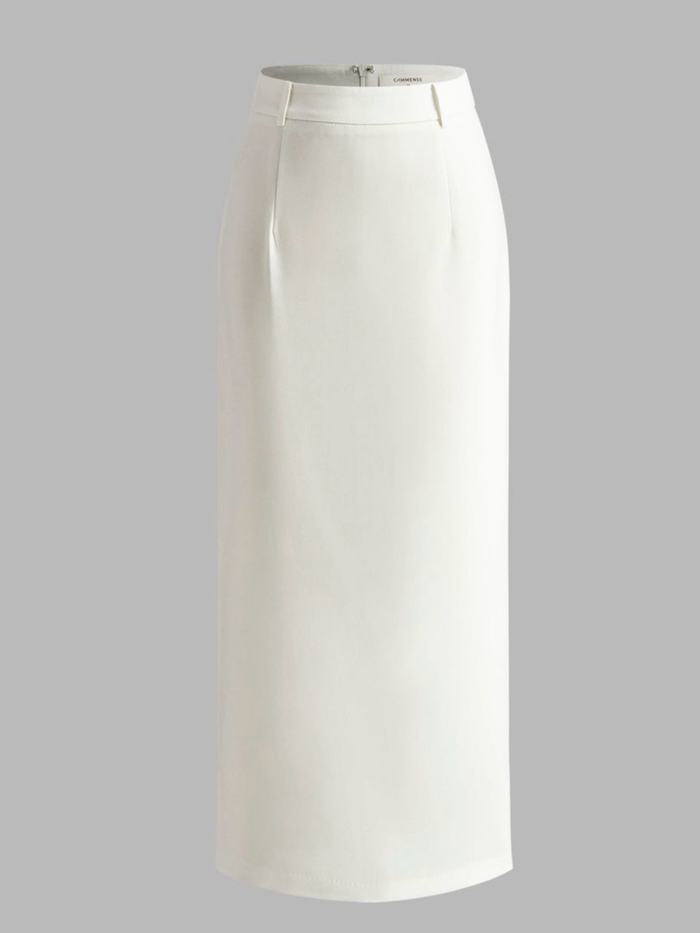 Slim Fit Elegant Slit Back Maxi Skirt without Belt
